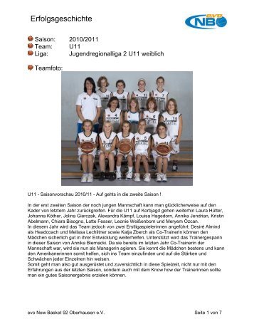 U11-1 - New Basket 92 Oberhausen