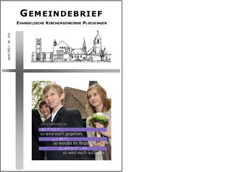 GEMEINDEBRIEF - Evangelische Kirchengemeinde Plochingen