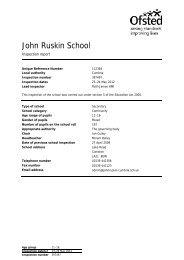 ofsted report - John Ruskin School