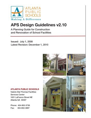 APS Design Guidelines v2.10 - Atlanta Public Schools