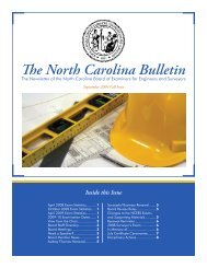 Fall 2009 - North Carolina Board of Examiners for Engineers and ...