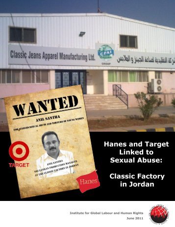 Hanes and Target Linked to Sexual Abuse: Classic Factory in Jordan
