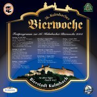 Festprogramm zur 56. Kulmbacher Bierwoche ... - Kulmbacher Land