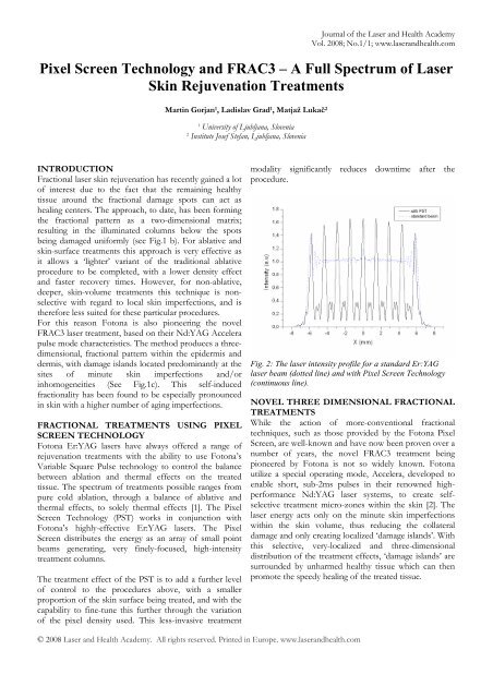 Pixel Screen Technology and FRAC3 – A Full Spectrum of ... - Fotona