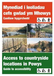 Access to countryside locations in Powys - Explore Mid Wales