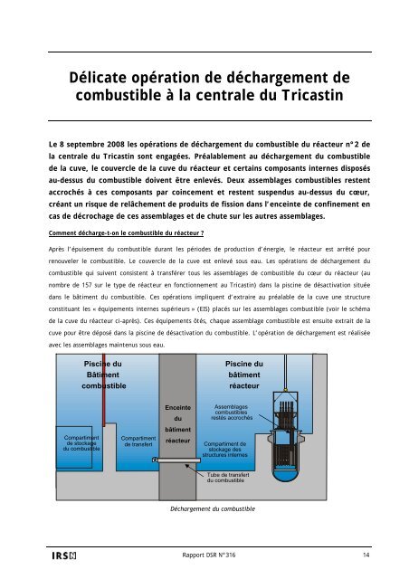 Point de vue de l'IRSN sur la sûreté et la radioprotection du parc ...