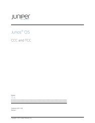 CCC and TCC - Juniper Networks