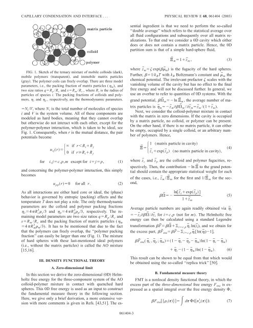 Capillary condensation and interface structure of a model colloid ...