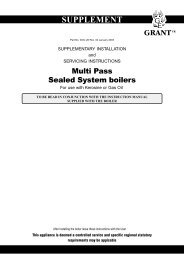 Multipass Sealed System boiler supplementary instructions - Grant UK