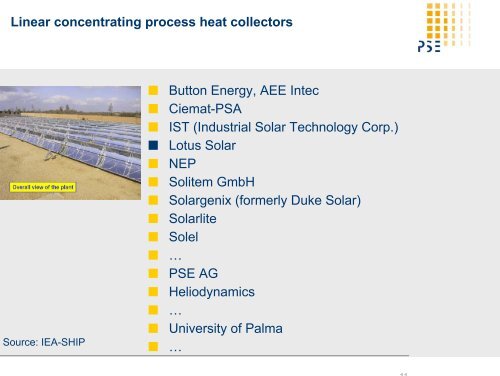 Solar Generation of Industrial Process Heat