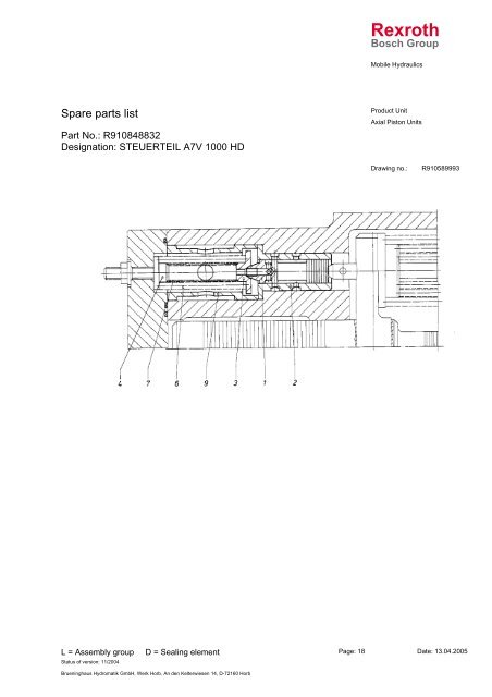 aa7v-sl1000hd51lzhod - DDKS Industries, hydraulic components ...