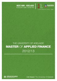 master of applied finance - Ngee Ann-Adelaide Education Centre ...