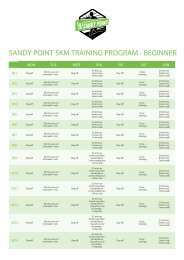 sandy point 5km training program - beginner - Start to Finish