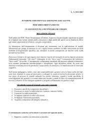 Relazione finale percorso orientamento - Istituto Comprensivo ...