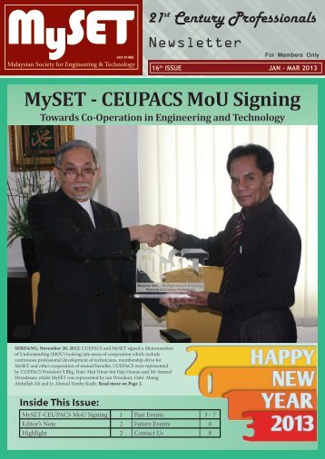 January 2013 - malaysian society for engineering and technology