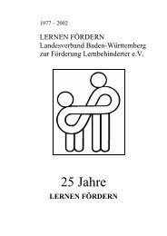 Festschrift - LERNEN FÖRDERN Landesverband Baden-Württemberg