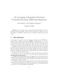 On Averaging of Singularly Perturbed Controlled ... - Study at UniSA