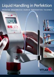 Flaschenaufsatz-Dispenser VITLAB genius und simplex