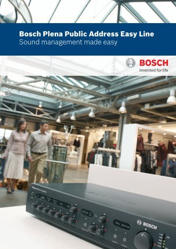 Commercial Brochure Plena Easy Line - Bosch Security