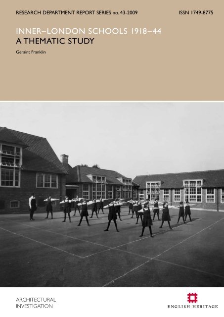 innerâlondon schools 1918â44 a thematic study - English Heritage