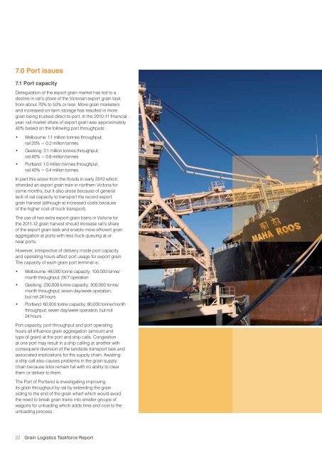 Grain Logistics Taskforce Report - Department of Transport