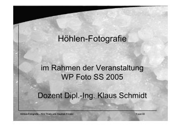 Höhlen-Fotografie