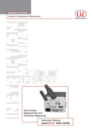 Manual optoNCDT 240x (PDF, 2.5 MB) - Micro-Epsilon