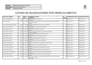 listado de adjudicaciones por orden alfabetico - AdministraciÃ³n de ...