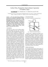 Carbon Films, Prepared by Electron Beam Evaporation of Graphite ...