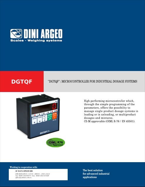 "dgtqf": microcontroller for industrial dosage systems
