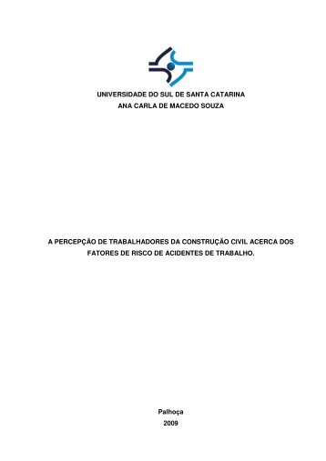 A percepÃ§Ã£o dos trabalhadores da construÃ§Ã£o civil acerca dos ...