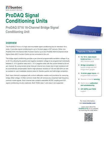 Prodaq 5716 16-Channel Bridge Signal Conditioning Unit - Bustec