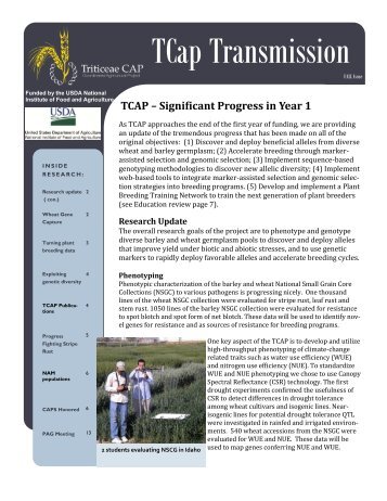 TCap Transmission - National Association of Wheat Growers