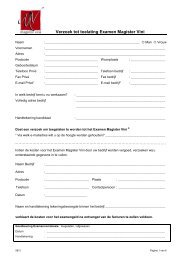 Verzoek tot toelating Examen Magister Vini