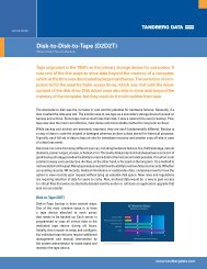 Disk-to-Disk-to-Tape (D2D2T) - Tandberg Data