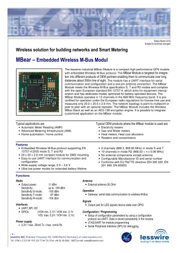 Technical Datasheet MBear - lesswire