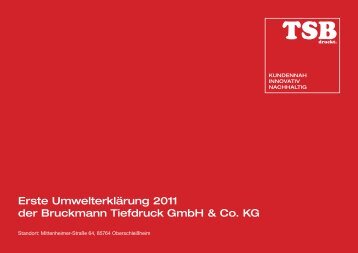 Daten zur Umwelt 2010 Umweltaspekte und Umweltleistung - TSB