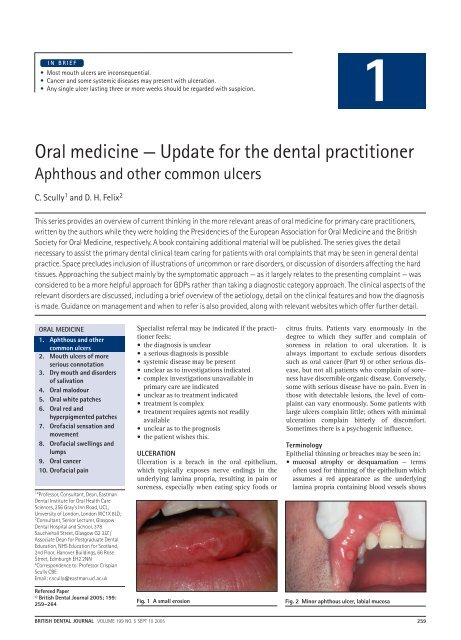 Oral medicine â Update for the dental practitioner - Oral Cancer ...