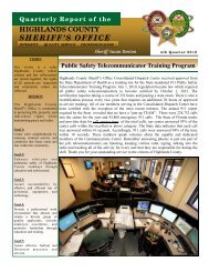 December - Highlands County Sheriff's Office