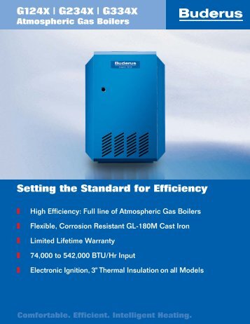 Setting the Standard for Efficiency G124X | G234X | G334X - Buderus