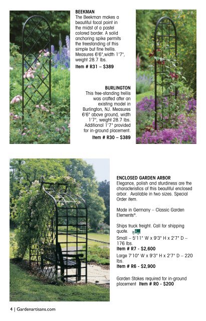 garden artisans 11catalog - Gardenartisans.com