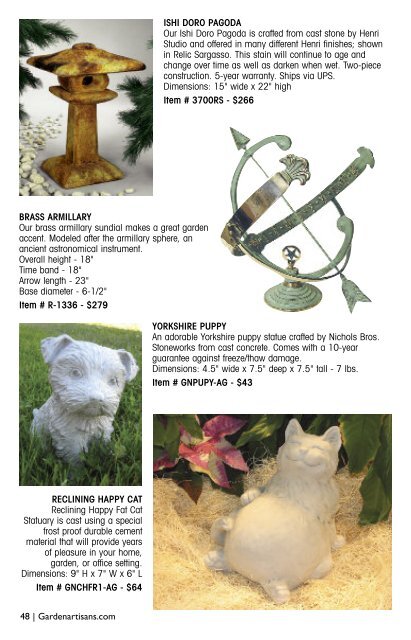 garden artisans 11catalog - Gardenartisans.com