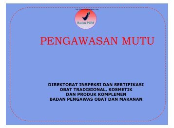 6. Pengawasan Mutu - Farmasi Bahan Alam