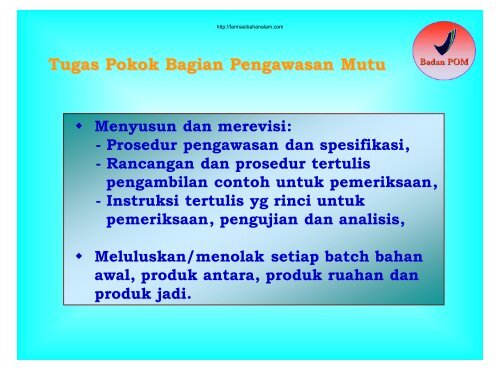 6. Pengawasan Mutu - Farmasi Bahan Alam