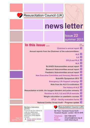 news letter - Resuscitation Council (UK)
