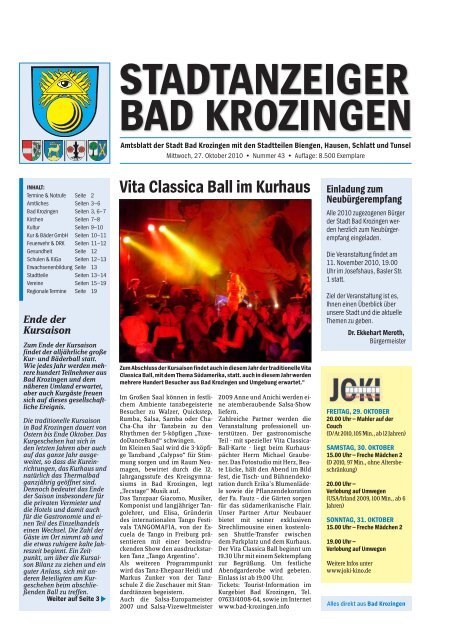 Vita Classica Ball im Kurhaus - Startseite / Inhalt - Gemeinde Bad ...