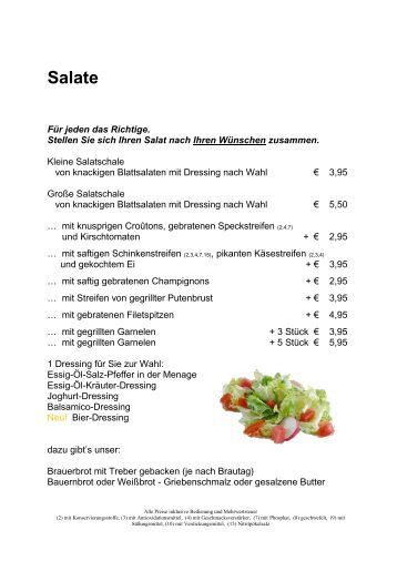 aktuelle speisekarte