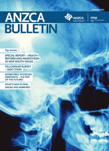 ANZCA Bulletin 2010 Oct - Australian and New Zealand College of ...