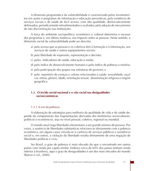 SaÃºde da populaÃ§Ã£o negra no Brasil: contribuiÃ§Ãµes para