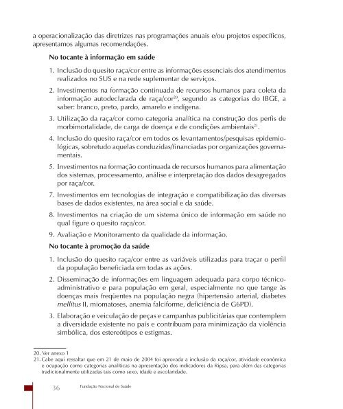 SaÃºde da populaÃ§Ã£o negra no Brasil: contribuiÃ§Ãµes para